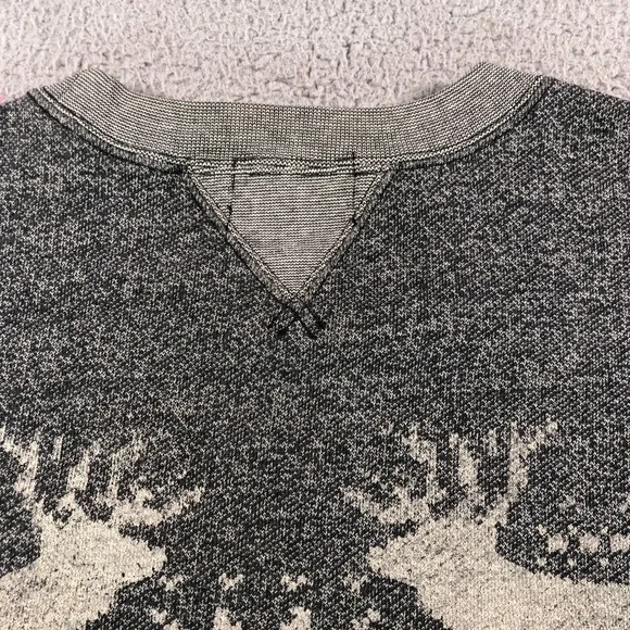 RRL Ralph Lauren Sweatshirt Adult 2XL Gray Fair Isle Nordic Crewneck Fleece